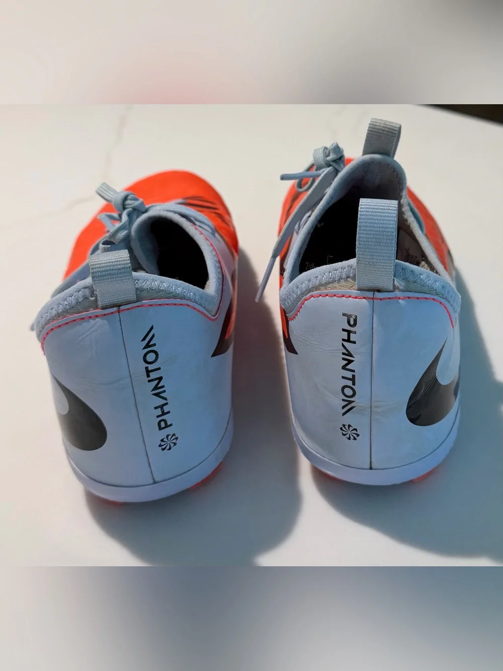 Nike Kids Orange and Light Blue Soccer Cleats